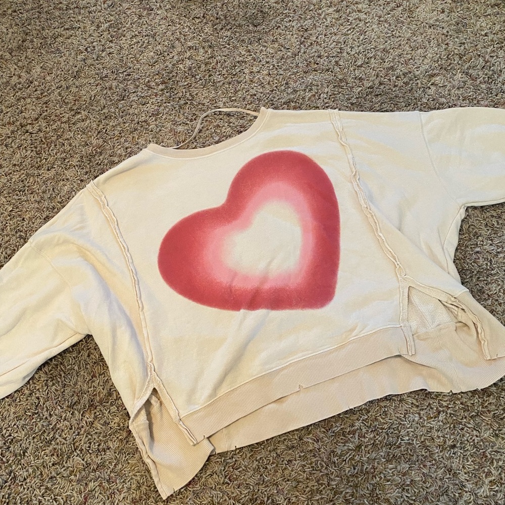 We The Free Cream Textured Sweater
